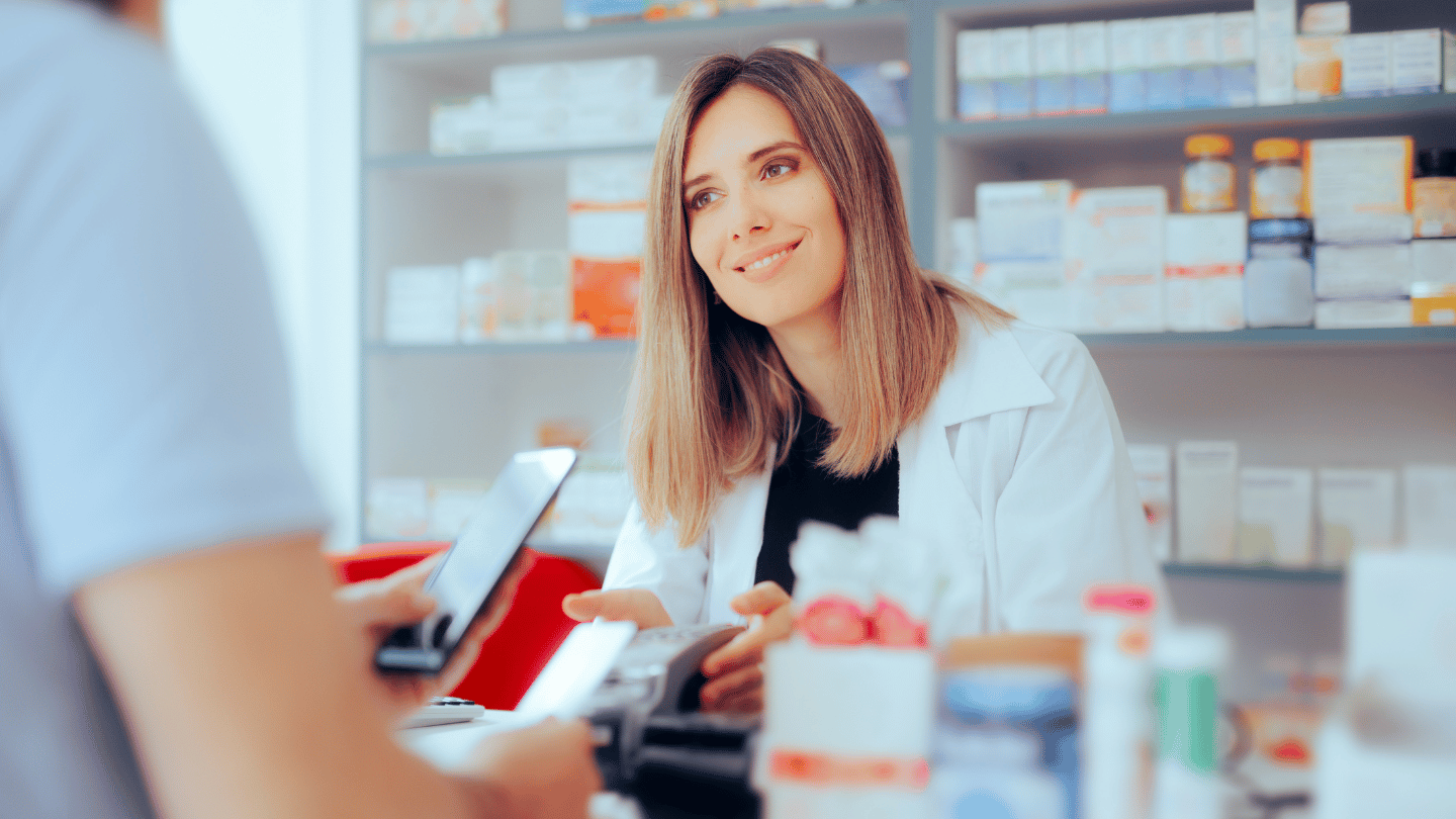 Pharmacist filling a Mounjaro prescription